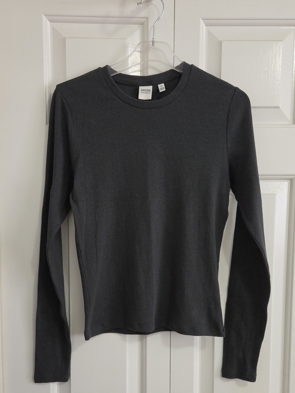 NWT Aritzia HomeStretch Rib Crew Long Sleeve Top Medium